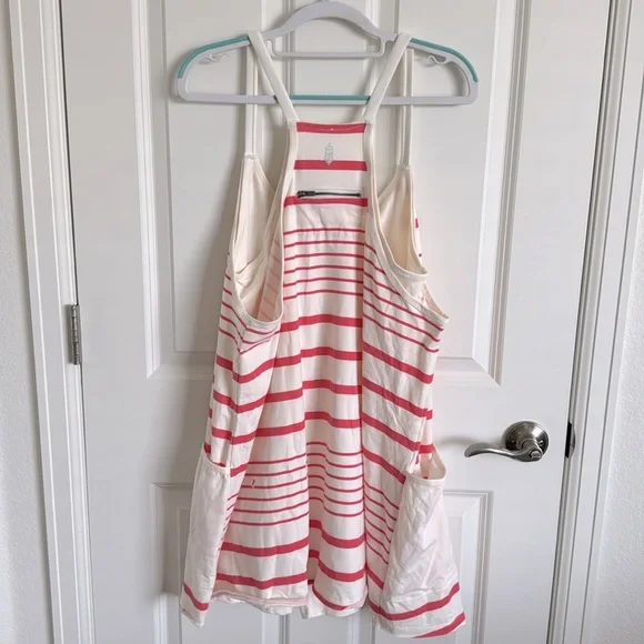Free People | Hot Shot Mini Printed Dress NWOT | Spring Stripe Ivory - Picture 7 of 11